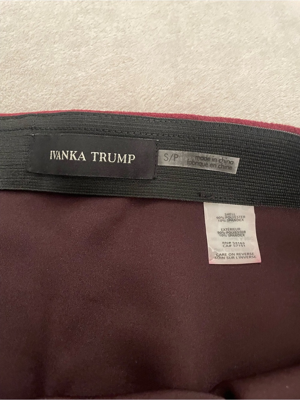 Ivanka Trump Burgundy Suede Pencil Skirt - Picture 5 of 8